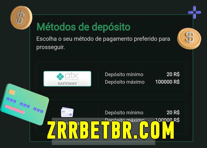 O cassino zrrbet.com bet oferece uma grande variedade de métodos de pagamento